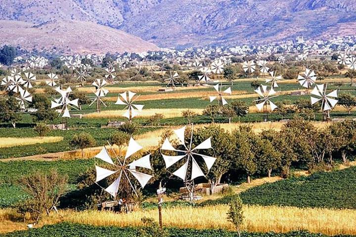 Coastal Windmills: Icons of Cretan Landscapes